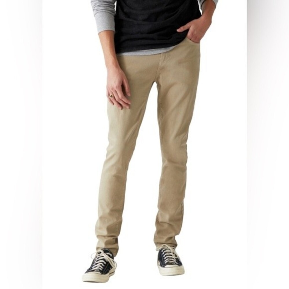 PacSun Khaki Stacked Skinny Jean Active 4-Way Stretch 5 Pocket Design Button Zip - Picture 16 of 16